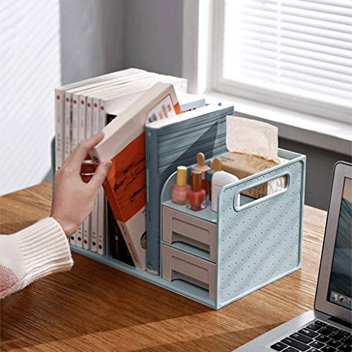 AFPSDLFJDLS Mesh Desk Organizer with Sliding Drawer, Magazine File Book Holder Desktop Organizer Vertical Folder for Office Organization