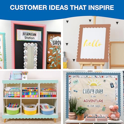 Carson Dellosa Boho Bulletin Board Border Sets for Classrooms, 4 Pack
