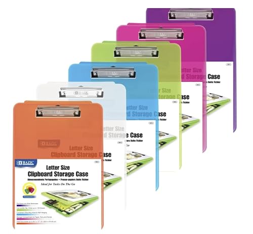 6 Pack, Translucent Clipboard Storage Case