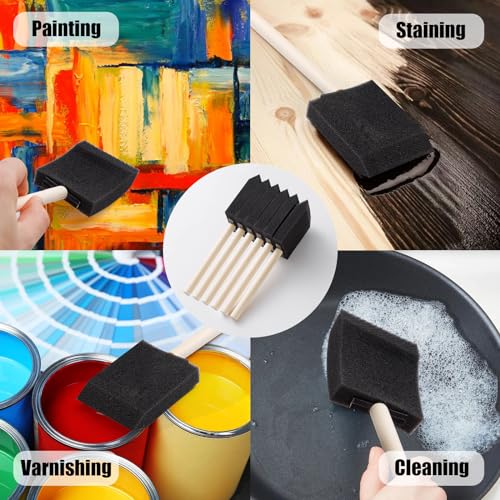 120Pcs Foam Paint Brushes 2 Inch Bulk Foam Brush Sponge for Painting Craft