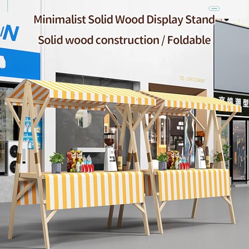 ZXZMX Foldable Wooden Stall Booth Set, Portable Market Kiosk Display Stand, 120/150cm Width, Lightweight Easy Assembly for Farmers Market & Events(Blue,47.2 x 23.6 x 78.7 in)