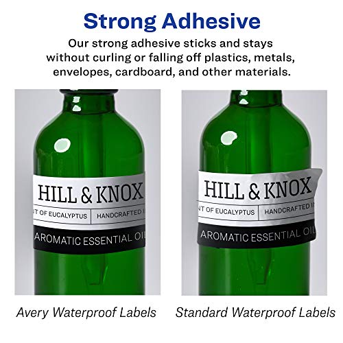 Avery® Printable Durable White Rectangle Labels, Sure Feed® Technology, 5/8" x 7-1/2", Print-to-the-Edge, Waterproof Labels, Laser & Pigment-Based Inkjet Compatible, 1200 Total