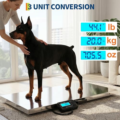 Garvee Livestock Scale 1100lb Dog Scales for Large Breed, Goat/Sheep Scale