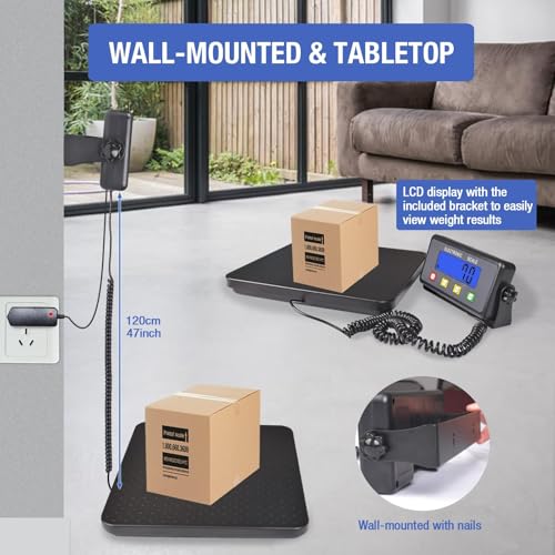 Surmountway Industrial Shipping Scale 440lbs, Anti-Slip Aluminium Platform