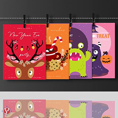 Assorted Bright Colored Paper – Perfect for Arts and Crafts, Invitations, Flyers, Posters, Menus, Decorations | Regular 24lb Bond (90gsm) | 8.5" x 14" | 25 Each Color (200 Sheets Total)