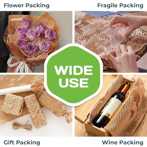 HexcelPack HexcelWrap Honeycomb Packing Paper Wrap - Natural, 12" x 1400'