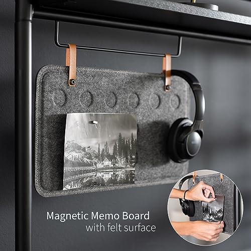 VIVO Black Clamp-on 50 inch Desktop Shelving System, DESK-SHELF55A