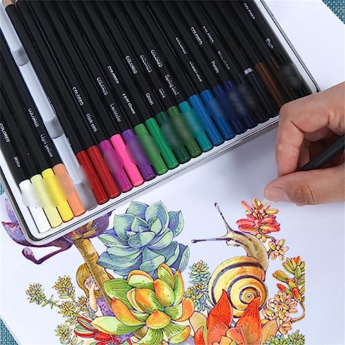 SIDUFHAOPKLL Colour Pencils 24 Iron Box Set Oil Based Art Painting Supplies