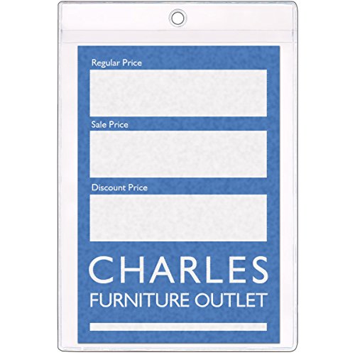 StoreSMART - Plastic Furniture Tag Holders - 50 Pack - 5" x 7" - Open Short Side (HPE1419S-FRNTR-50)