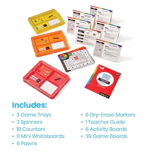 hand2mind Guided Phonics + Beyond Game Tray Center, Units 1-3