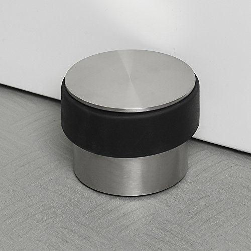 blomus Door Stop 2 kg Stainless Steel 9 x 7 cm with Rubber Ring (Anthracite)