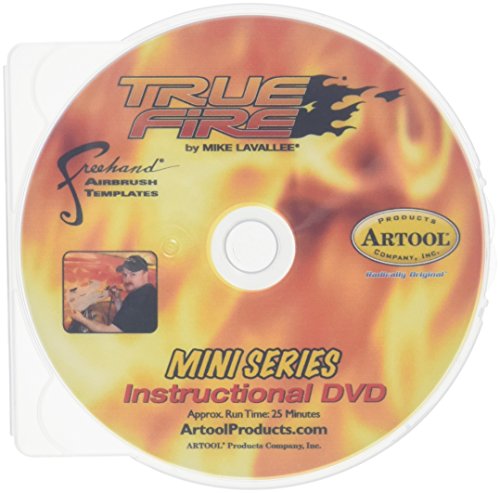 Iwata-Medea Artool Freehand Airbrush Templates, True Fire Template Set , White