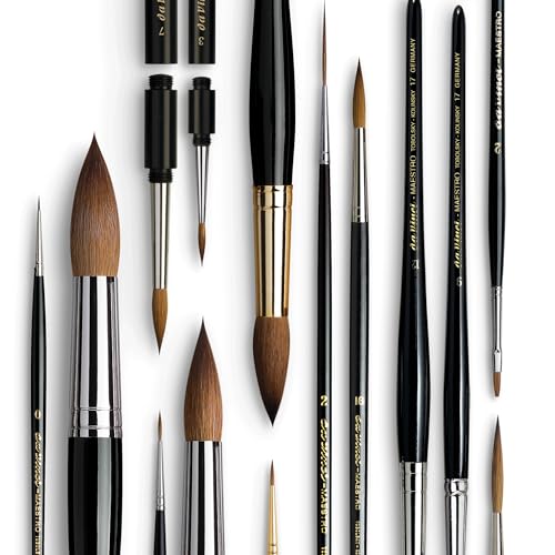 da Vinci Watercolor Series 10 Maestro Paint Brush, Round Kolinsky Red Sable, Size 18