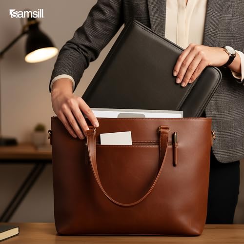 Samsill Professional Padfolio with Secure Zippered Closure, 10.1 Inch Tablet Sleeve, and 8.5 by 11 Inch Notepad, Black, Full Size (70820)