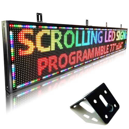HS P10 77''x14'' Led sign Outdoor Digital Open Neon Programmable Scrolling