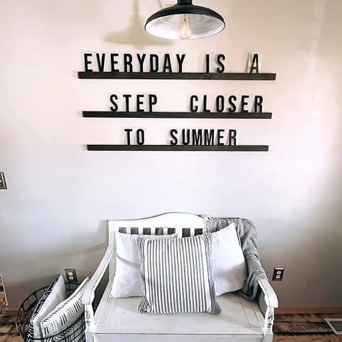 LibertyTradeCo Changeable Wall Board | Letter Ledge | Changeable Wooden Menu Letter | 2 Color Options & Sizes | Choose From 132 OR 264 Characters | Ledge Shelf