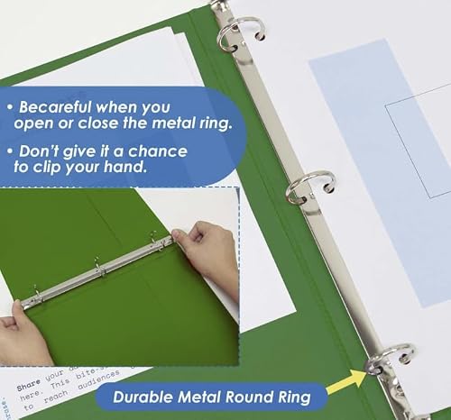 24 Pack, 1.5" Green 3-Ring View Binder w/ 2-Pockets