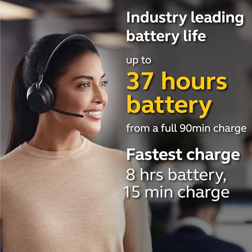 Jabra Evolve2 65 - USB-A UC Mono with Charging Stand - Black Wireless Headset/Music Headphones