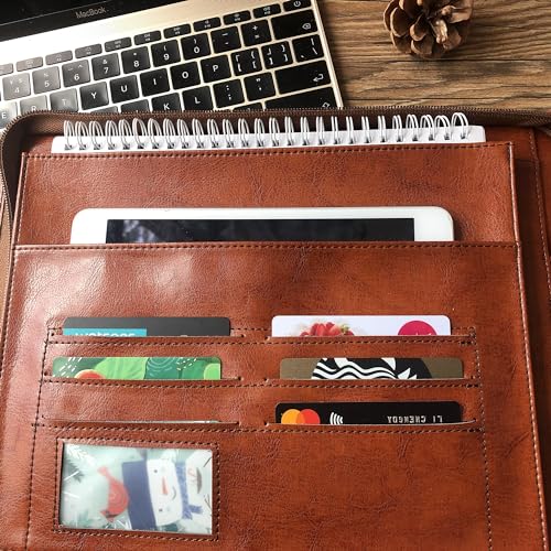 Vegan Leather Check Book Portfolio for 3 or 9 Ring Binders, Business Check Binder for 11 1/4"x9" (Custom)