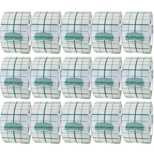 BookGuard 1 Inch Clear Archival Book Repair Tape, 10 Yard Roll, Case of 15