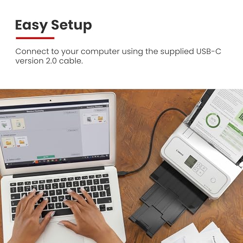 Canon imageFORMULA R40II Office Document Scanner - Duplex Scanning, Easy Setup, Scans a Wide Variety of Documents, Scans to Cloud