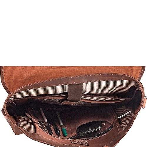Claire Chase Rustic Messenger Laptop Messenger Bag, Rustic Brown