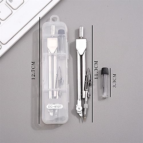OREKPOT Compass Geometry Tool Metal Compass Instrument Toolbox Set Art Design Drawing Engineering Office School Students Mathematics Geometry Drawing Supplies Drafting Tools Geometry Tool