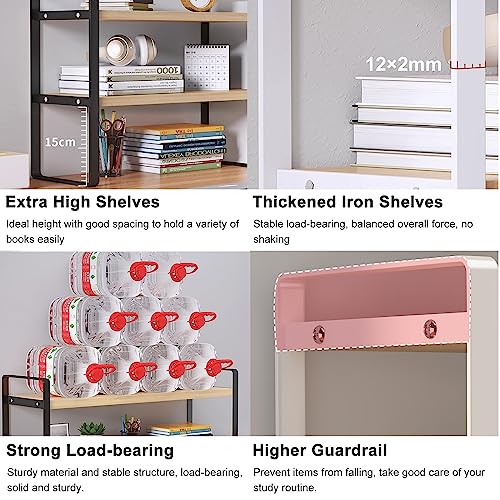 AMUFJJ Desk Book Organizer，Living Room Bedroom Dormitories Wooden Magazines Rack，2 Tier File Folder Holder for Storage Newspapers Invoices Letters(Black,36x20x30cm)