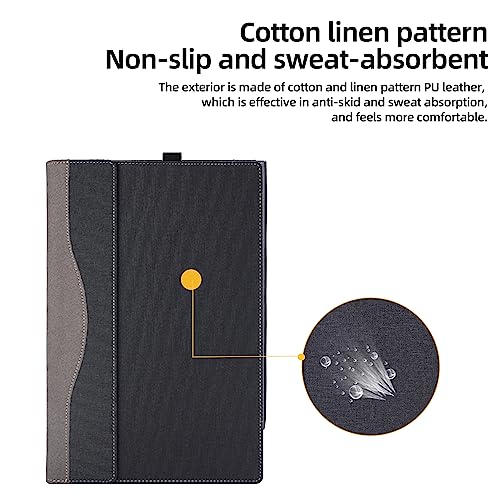 Laptop Cover for ASUS ROG Zephyrus G14(2024-2025) GA403 | GA403UV | GA403UI | All-Inclusive Drop-Proof Case 14" PU Leather Inner Pocket Cover (Gray)