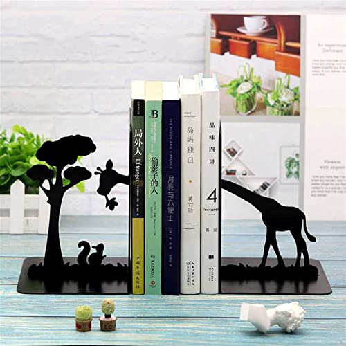 Bookends Bookends Decorative Book Ends Metal Black Heavy Duty Bookend Studious Reading Book End Bookshelf Decor for Bedroom Office School Book Display Desktop Organizer Book Holder ( Color : Brass )