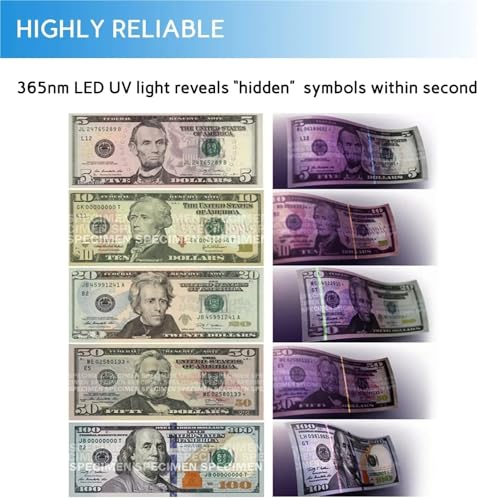 UV Portable Counterfeit Banknote Detector LCD Display Fast Counting