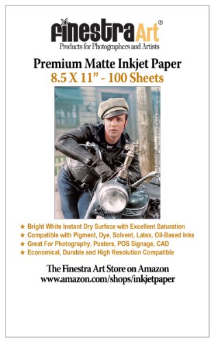 8.5" X 11" Premium Arctic Matte Inkjet Photo Paper - 100 Sheets