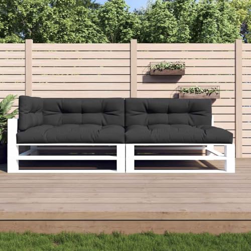 fsahslih 5-Piece Pallet Cushions for Outdoor Patio Furniture, Black Fabric Sofa Pads for Wood Pallet Seating, Thick Sectional Seat and Back Cushion Set for Garden Couch