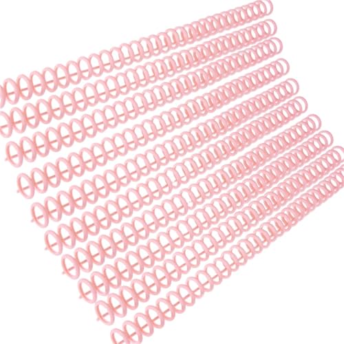 Book Rings Clips 50pcs Plastic 30-Hole Loose Leaf Binders Ring Binding Spines Combs 85 Sheets Capacity(Pink)