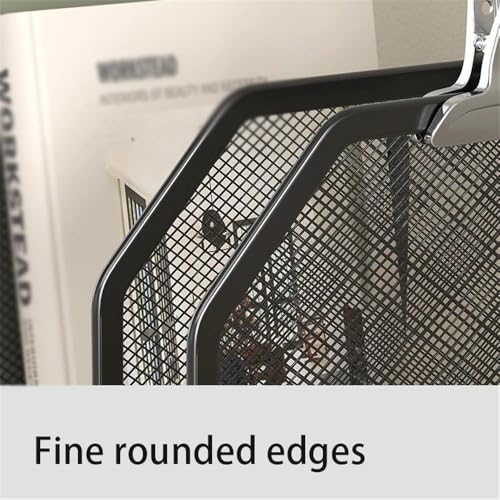 File Rack Section Vertical Desktop Organizer, Mesh File Folder Stand Sorter for Office Home Letter Trays(Large)