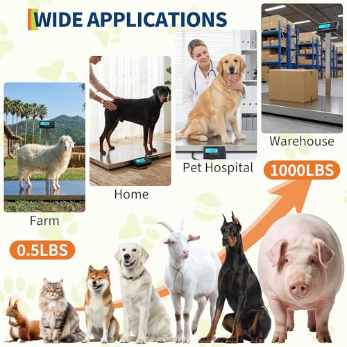 Garvee Livestock Scale 1100lb Dog Scales for Large Breed, Goat/Sheep Scale