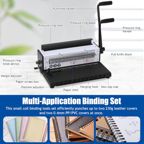 1500B34R Wire Binding Machine Iron Ring A4 Paper Binder Tool