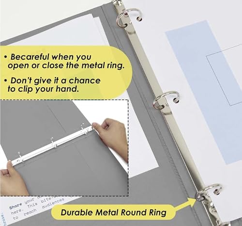 24 Pack, 1.5" Grey 3-Ring View Binder w/ 2-Pockets