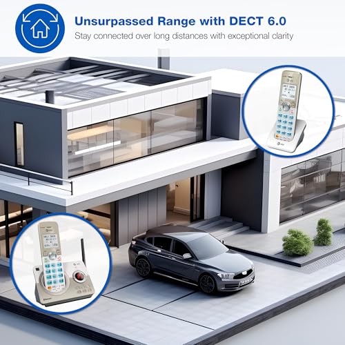 AT&T DECT 6.0 Cordless Phone, 4-Handset – Smart Call Blocker, Bluetooth Connect to Cell, Answering Machine, 1.8" Backlit Display | DL72419