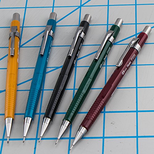 Pentel Sharp Mechanical Pencil (0.5mm), Green Barrel, Box of 12 (P205D)