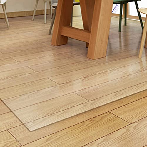 Transparent Plastic Carpet Protector Clear Vinyl Floor Protector Runner Roll, Heavy Duty Office Chair Mat for Wood Floors/ Tile Floor/ Laminate Flooring, Rectangle Skid Resistant Front Door Mat ( Colo