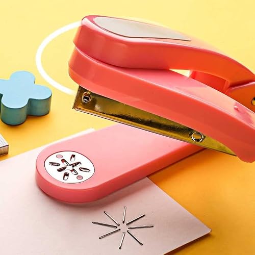 OEKFVCHVZ 360 Rotation Heavy Duty Stapler Use 24/6 Staples Effortless Long School Paper Office Bookbinding Supplies