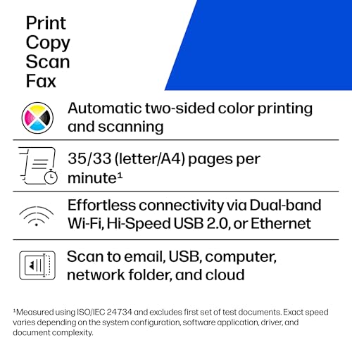 HP Color LaserJet Pro MFP 4301fdw Wireless All-in-One Color Laser Printer, Scanner, Copier, Fax, Best-for-Office