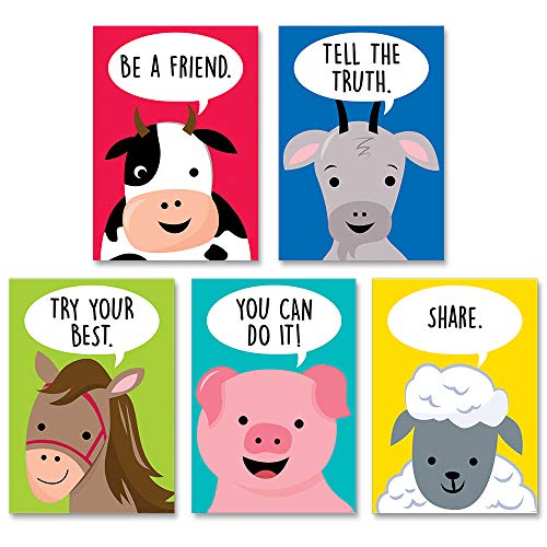 Creative Teaching Press Farm Friends Inspire U 5-Poster Pack (10266)