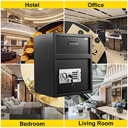 ONMYJFD Electronic Safe Money Box Digital Deposit Slot With Drawer Secret Hidden Code Lock 2 Keys Piggy Bank for Home Office