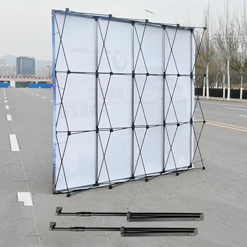 TBLOTYD Collapsible Pop Up Display Frame Stand, Portable Tension Backdrop Booth with Rear Support Bars for Trade Show Exhibits,H X W-2.3x2.3m