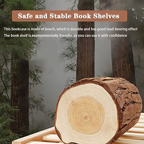 Bookshelf Book Shelves for Office 360° Rotating Small Bookcase, Multi-Layer Movable Book Rack, Student Book Organizer for Dormitory, Easy to Assemble (Color : Walnut Color, Size : 1 Layers)