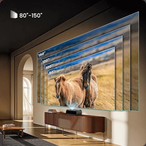 JmGO O3-Ultra Laser 4K Ultrakurzdistanz Beamer MALC 4000 ISO Lm MT9681 4GB 128GB Master Sound Speaker WiFi Bluetooth HDMI Ultra Short Throw Projector | Android Chinese OS with KD3 Google TV Stick