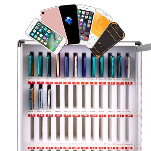 AIWFL 60 Slots Cell Phone Locker Classroom Aluminum Alloy Phone Storage Box