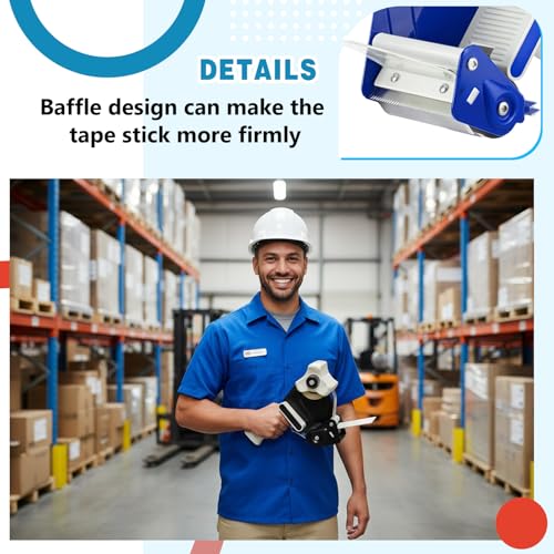 WILLBOND 3 Inch Wide Tape Gun, 12 Pack, Red,Blue,Black